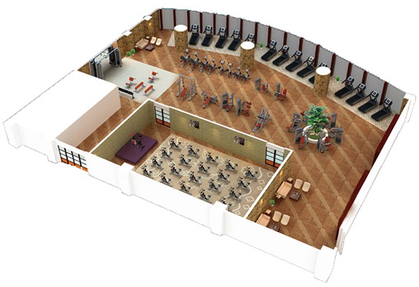 500平方健身房配置方案-广西leyu.乐鱼体育健身器材有限公司